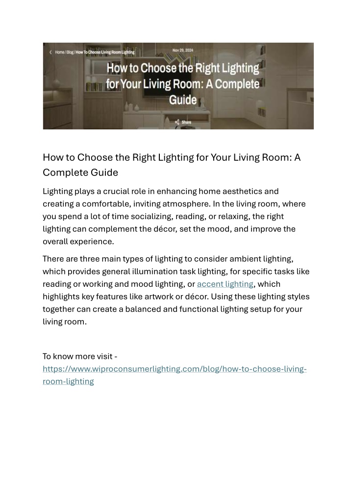 how to choose the right lighting for your living n.w