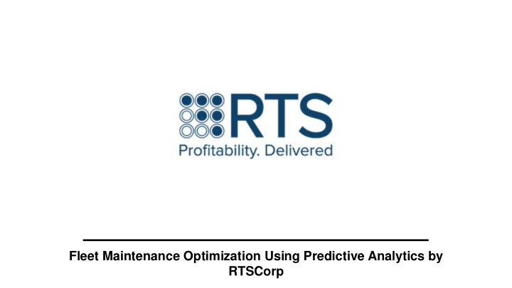 fleet maintenance optimization using predictive n.w