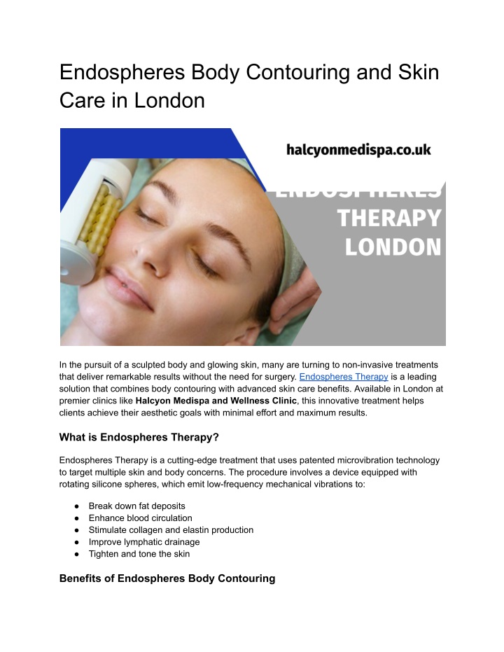 endospheres body contouring and skin care n.w