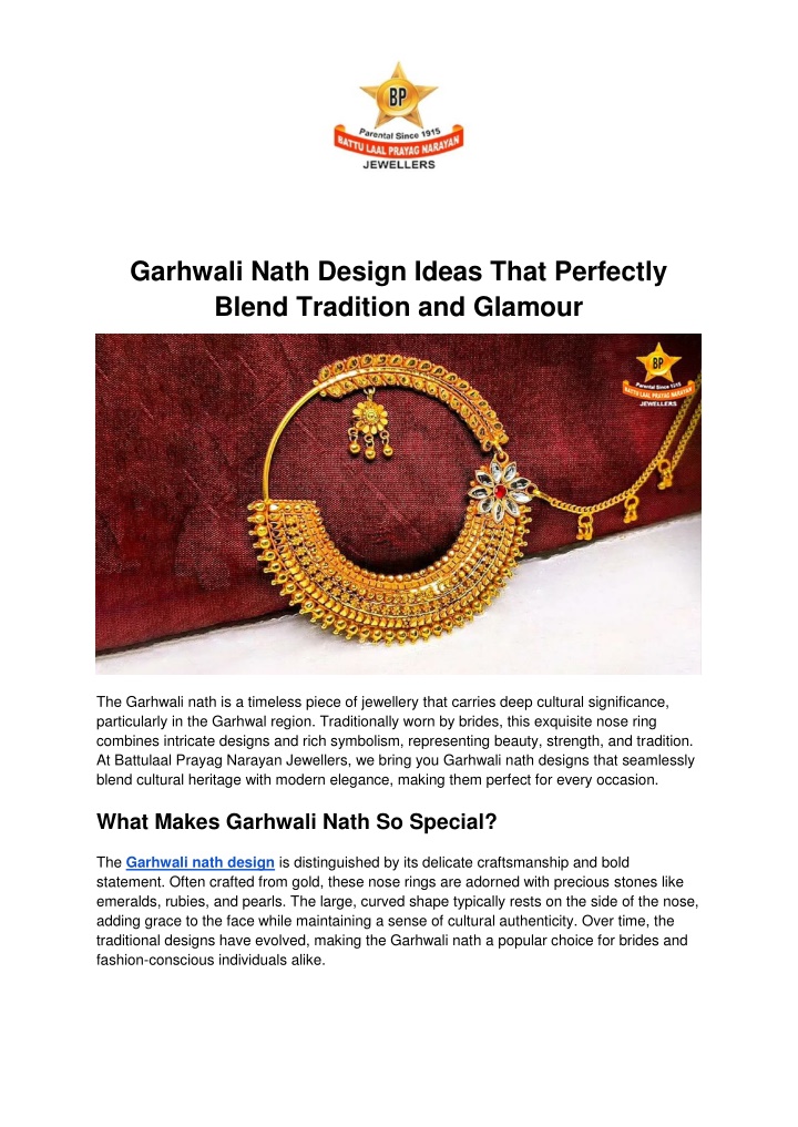 garhwali nath design ideas that perfectly blend n.w