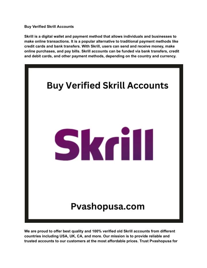 buy verified skrill accounts n.w