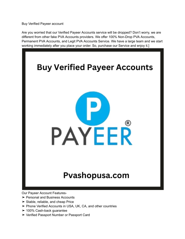 buy verified payeer account n.w