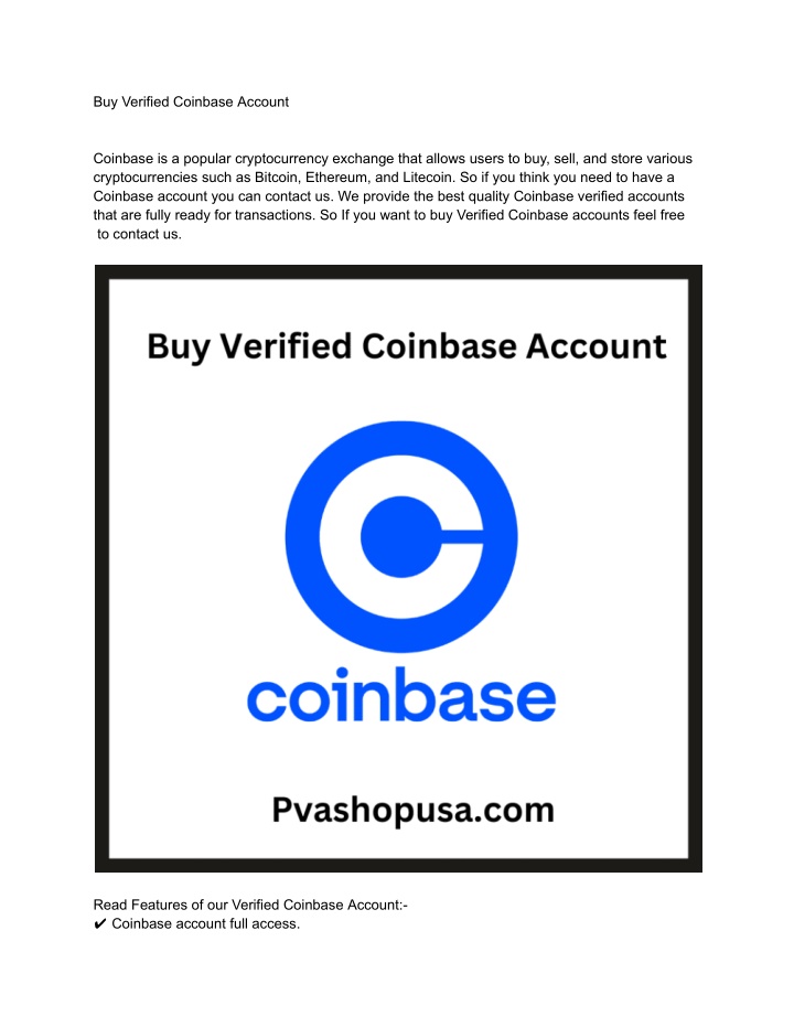 buy verified coinbase account n.w