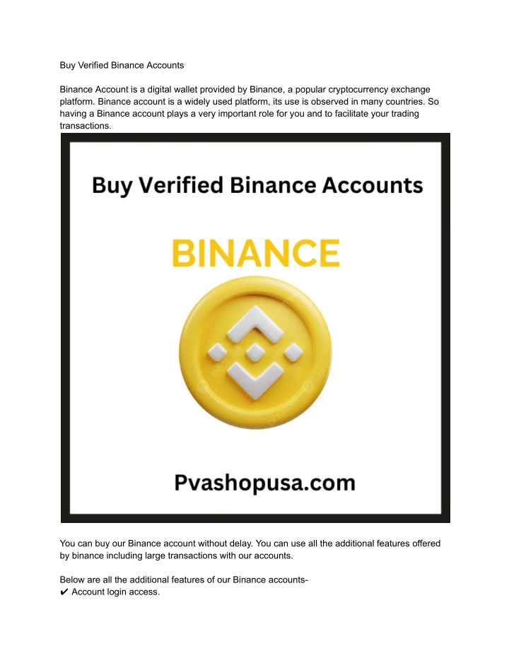 buy verified binance accounts n.w