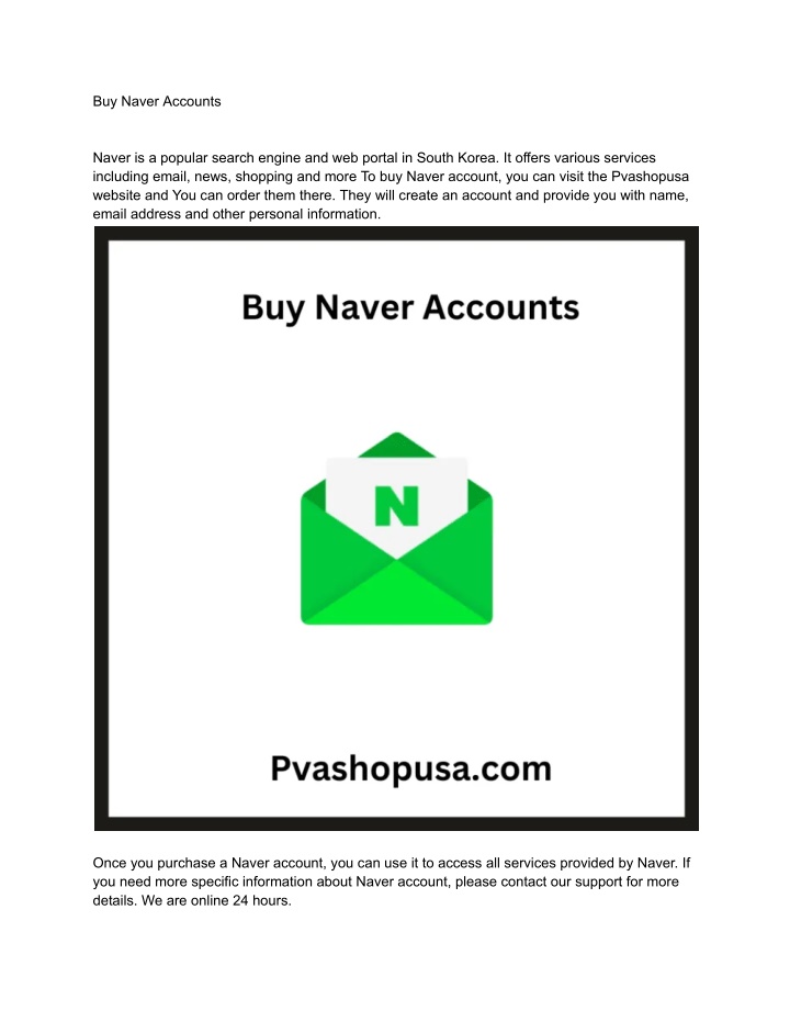 buy naver accounts n.w
