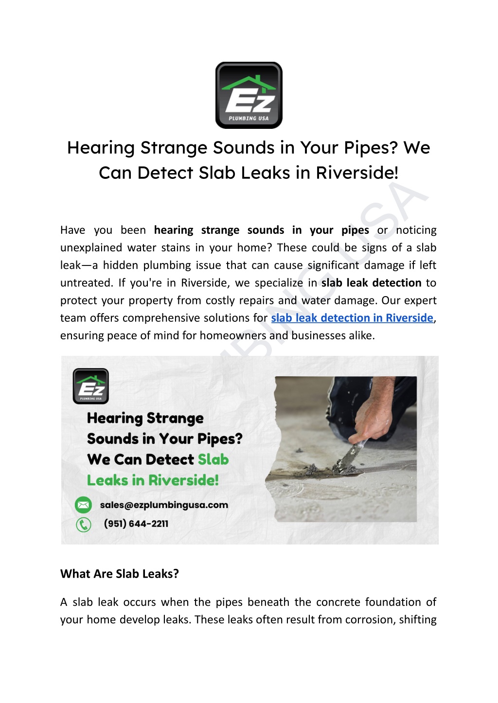 hearing strange sounds in your pipes l.w