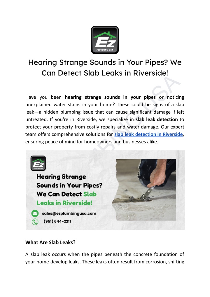 hearing strange sounds in your pipes n.w