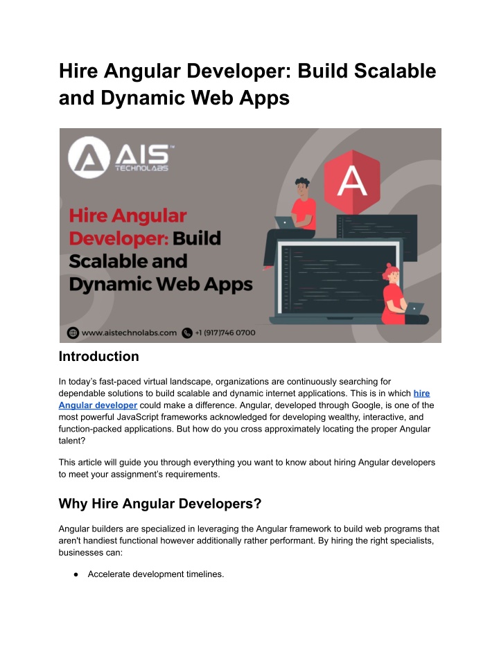 hire angular developer build scalable and dynamic n.w