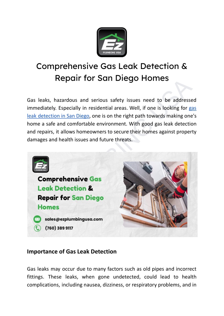 comprehensive gas leak detection repair n.w