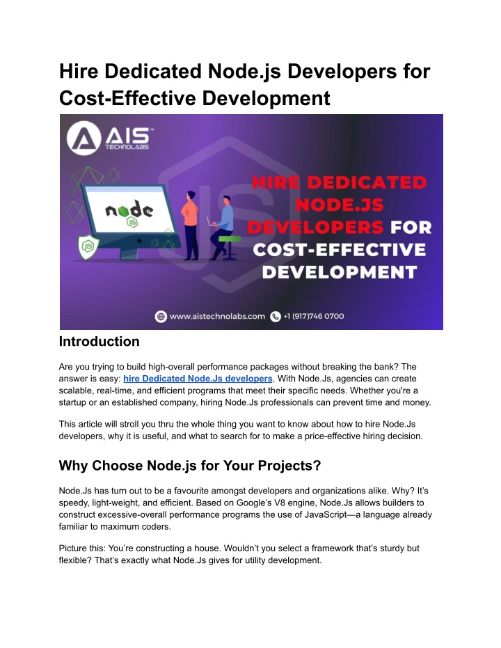 hire dedicated node js developers for cost n.w