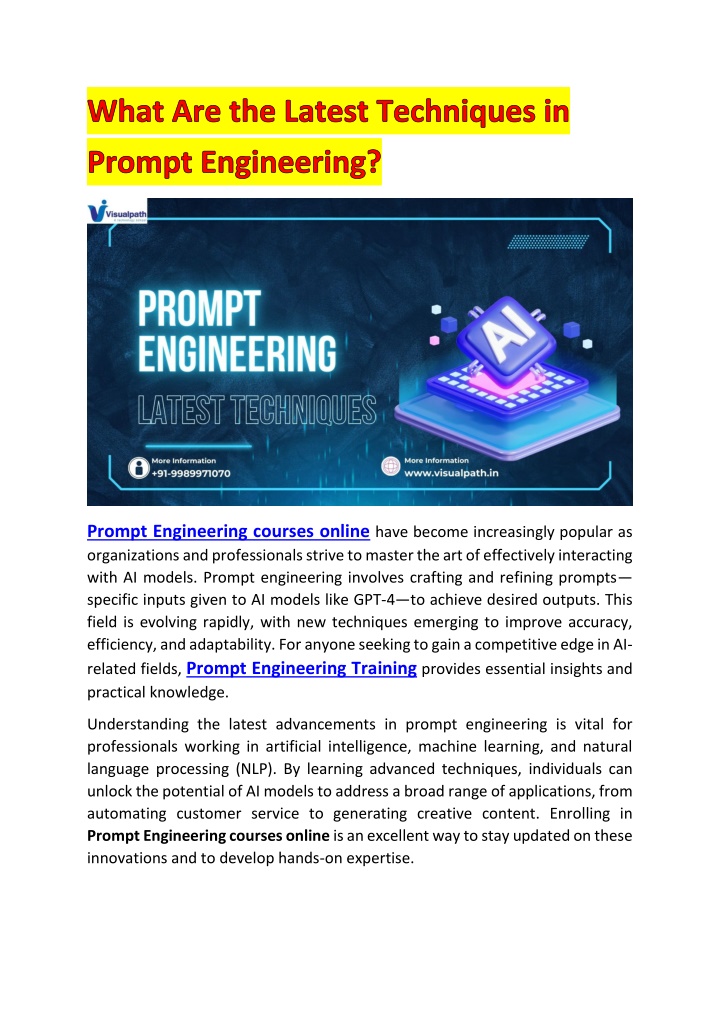prompt engineering courses online have become n.w