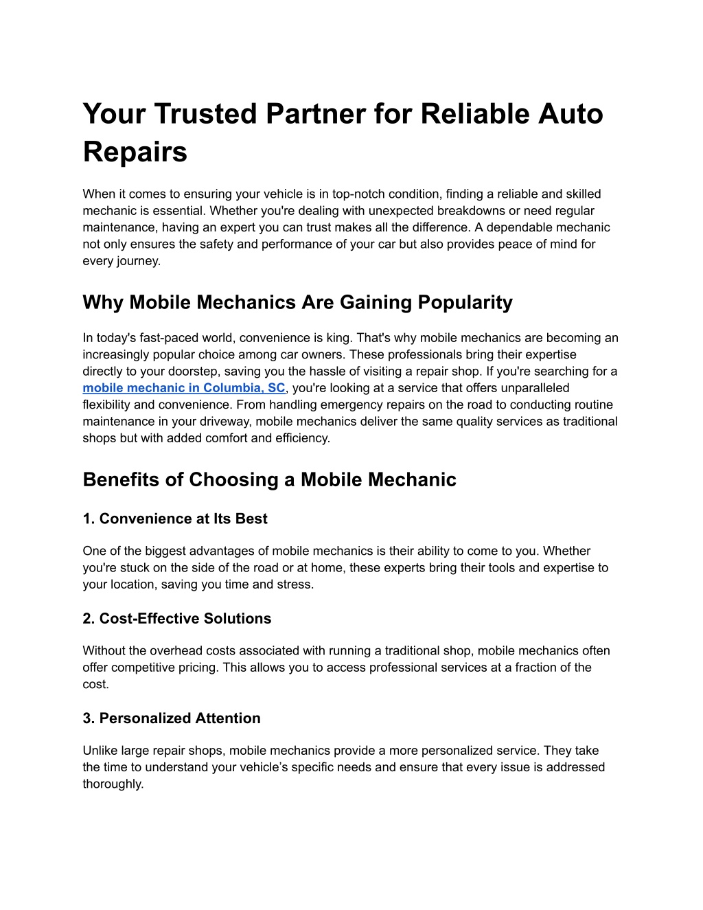 your trusted partner for reliable auto repairs l.w