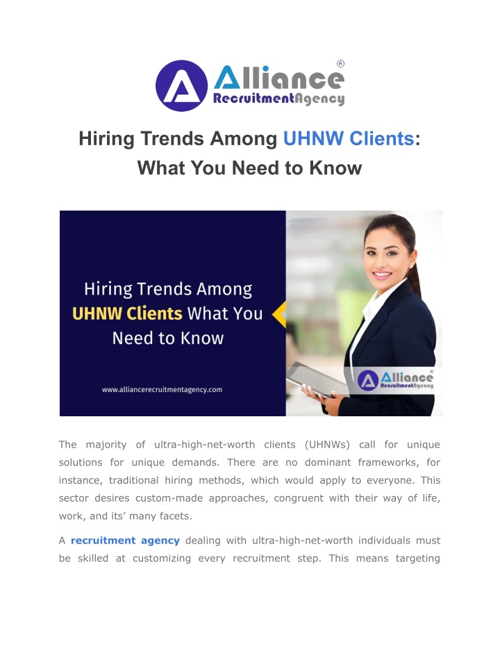 hiring trends among uhnw clients what you need n.w