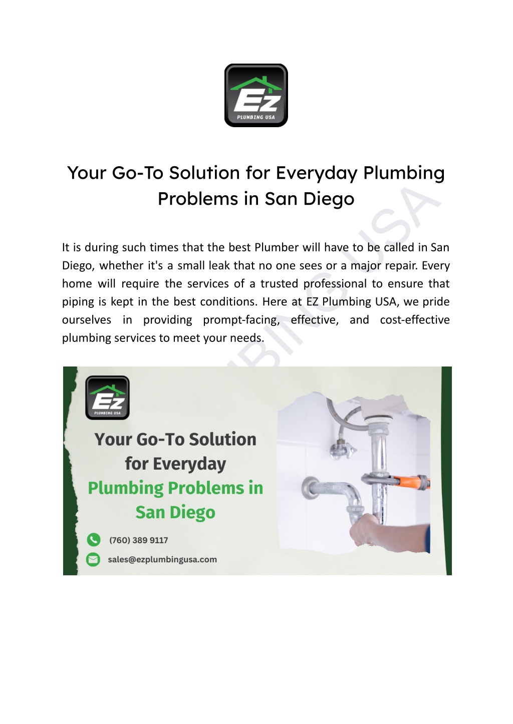 your go to solution for everyday plumbing l.w