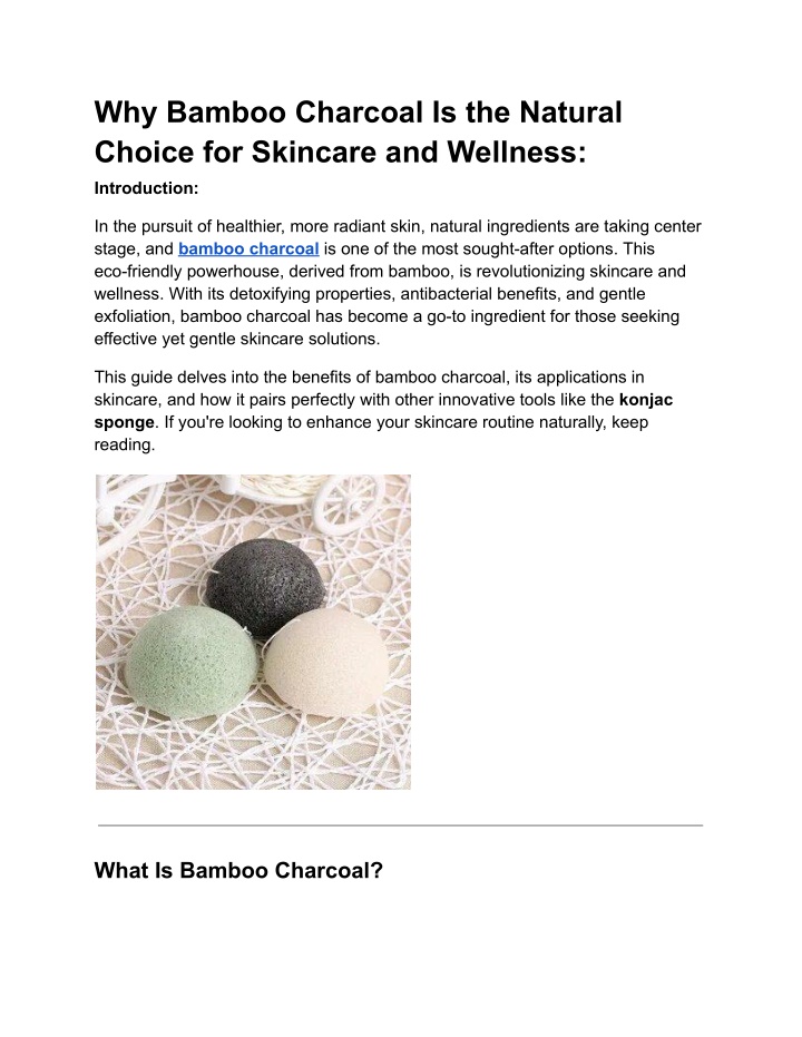 why bamboo charcoal is the natural choice n.w