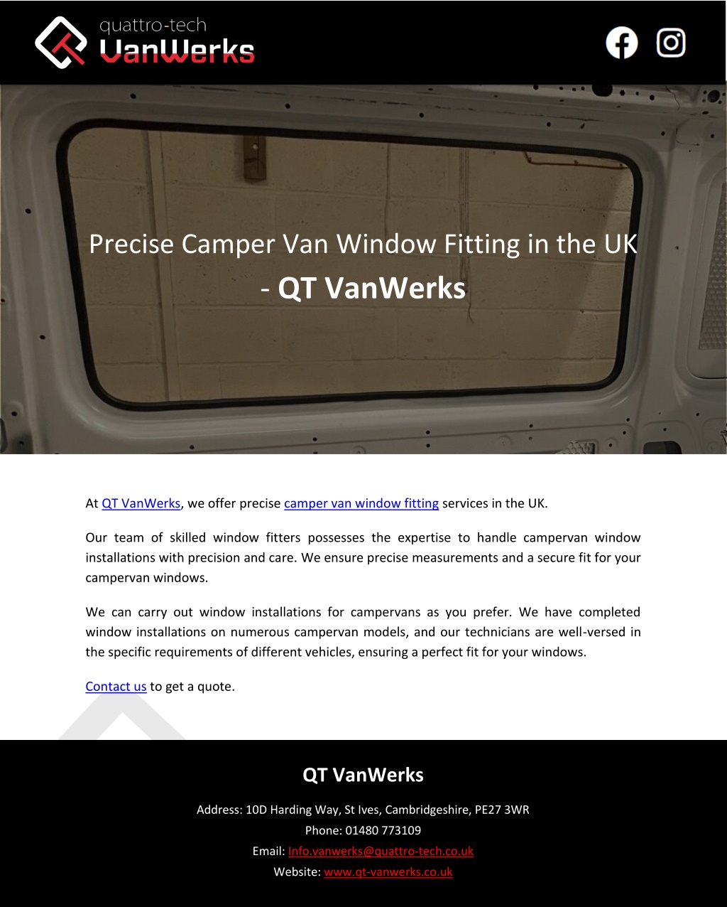 precise camper van window fitting l.w