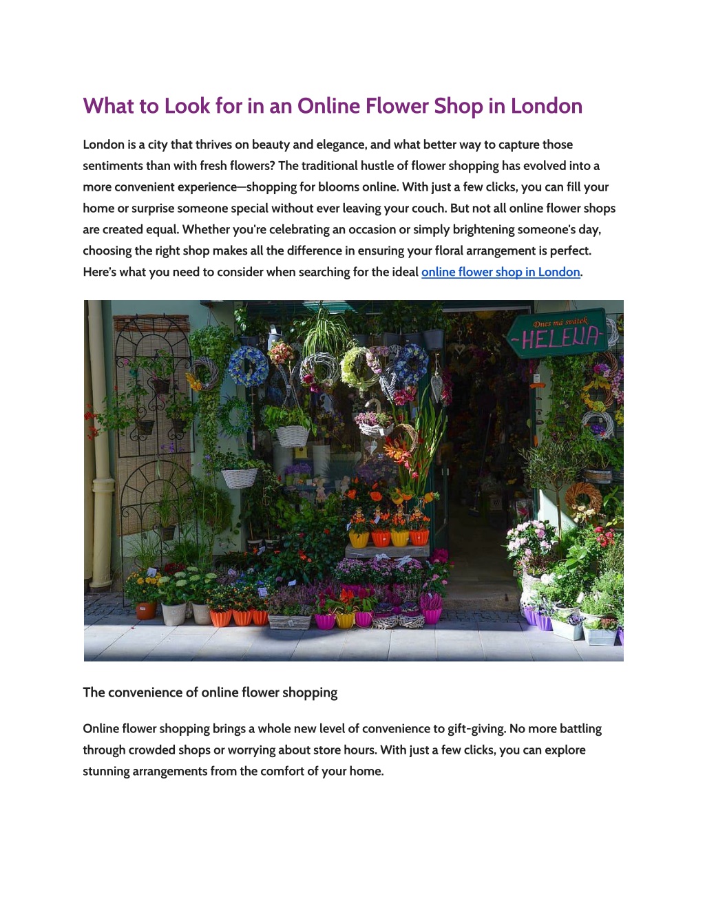 what to look for in an online flower shop l.w