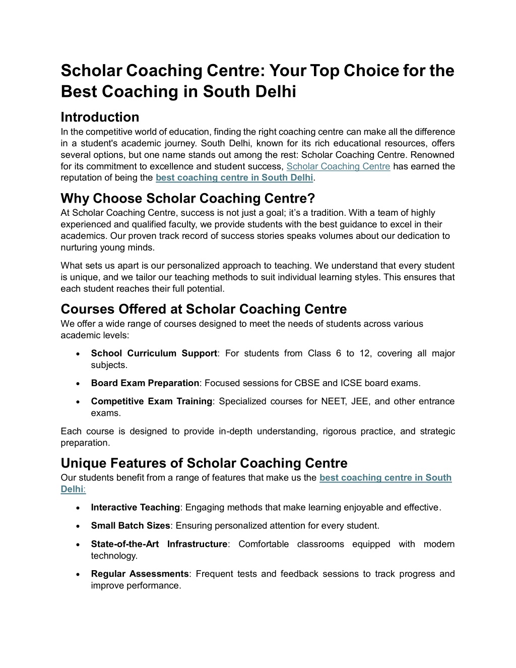 scholar coaching centre your top choice l.w