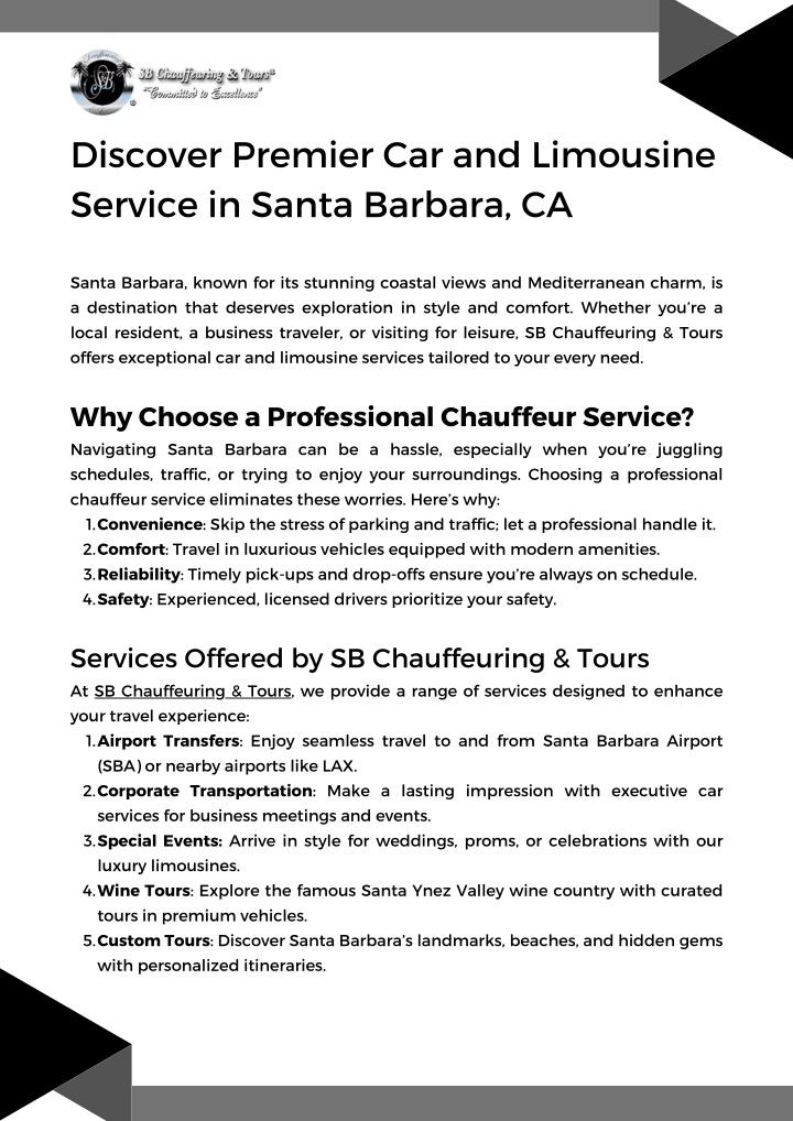 discover premier car and limousine service n.w