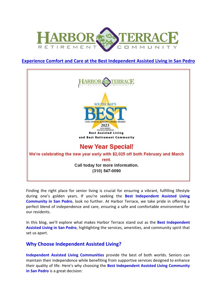 experience comfort and care at the best n.w