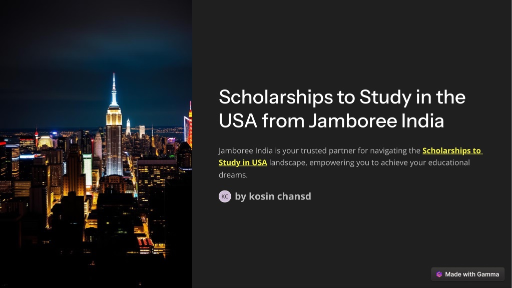 scholarships to study in the usa from jamboree l.w