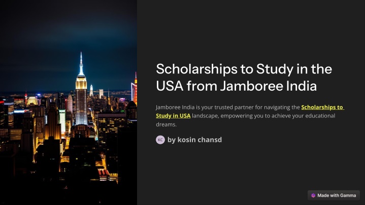 scholarships to study in the usa from jamboree n.w