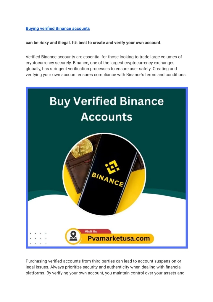 buying verified binance accounts n.w