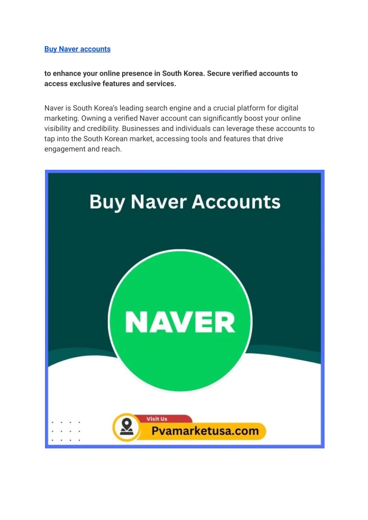 buy naver accounts n.w