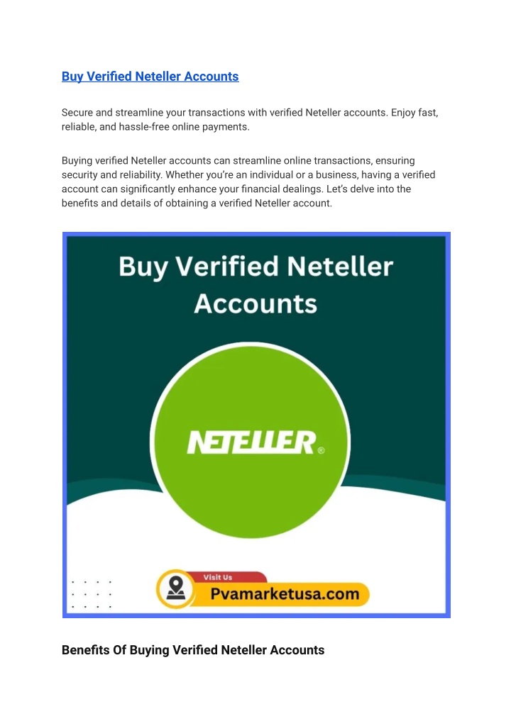 buy verified neteller accounts n.w