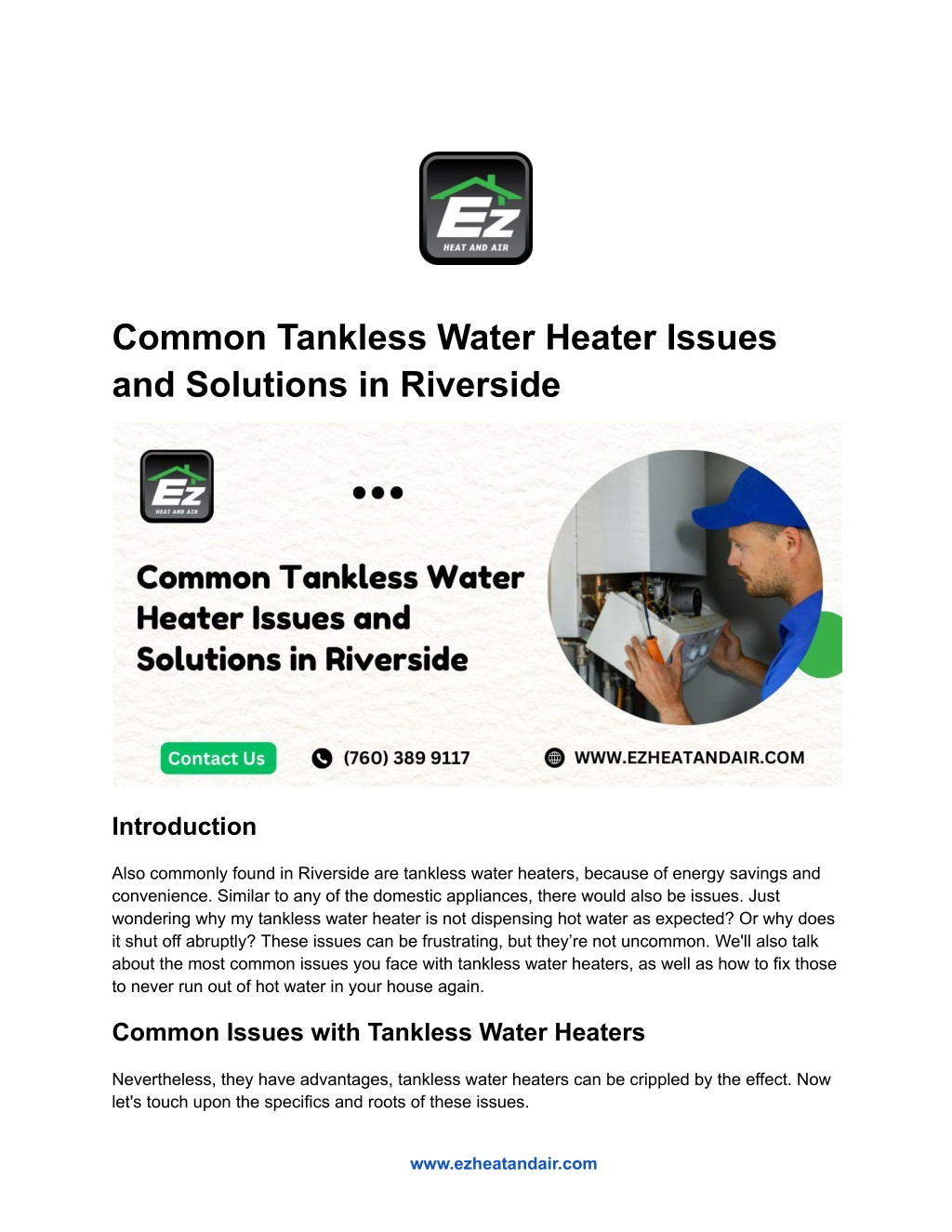 common tankless water heater issues and solutions l.w