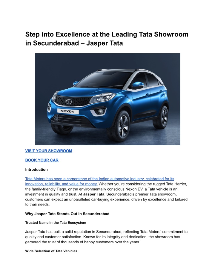 step into excellence at the leading tata showroom n.w