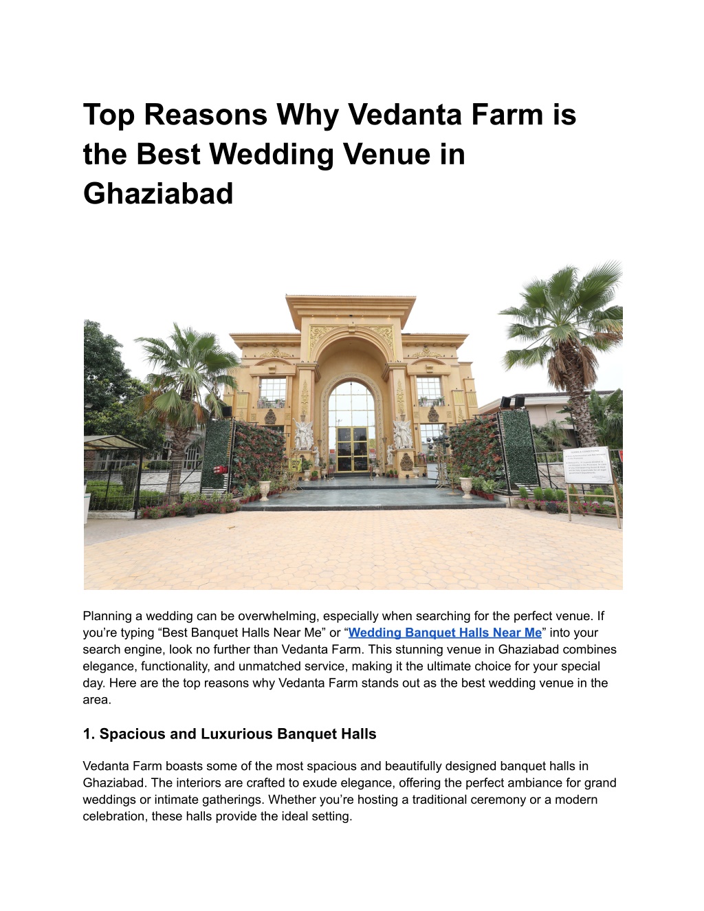 top reasons why vedanta farm is the best wedding l.w