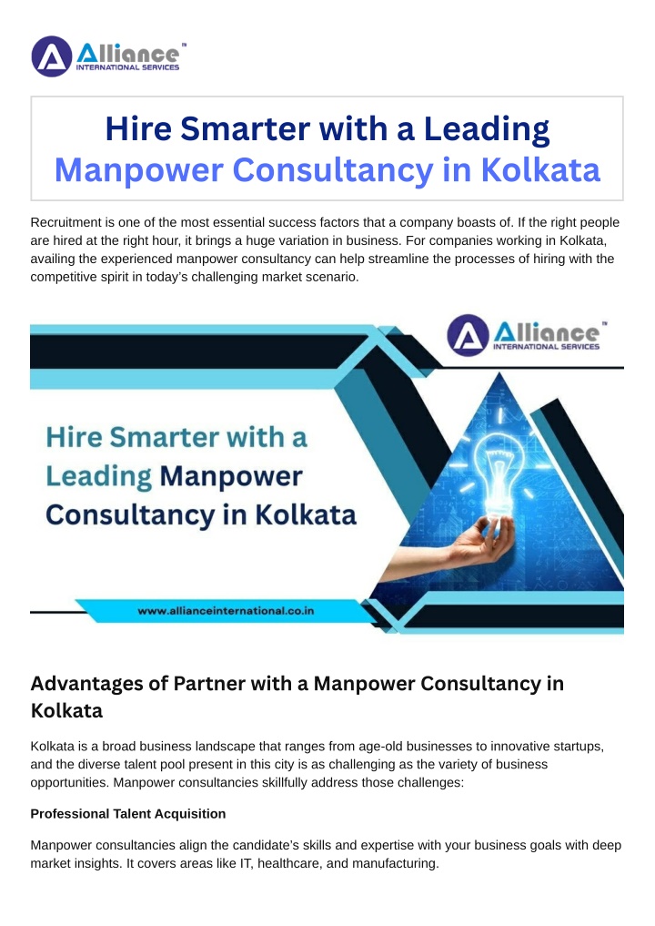 hire smarter with a leading manpower consultancy n.w