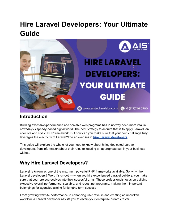 hire laravel developers your ultimate guide n.w