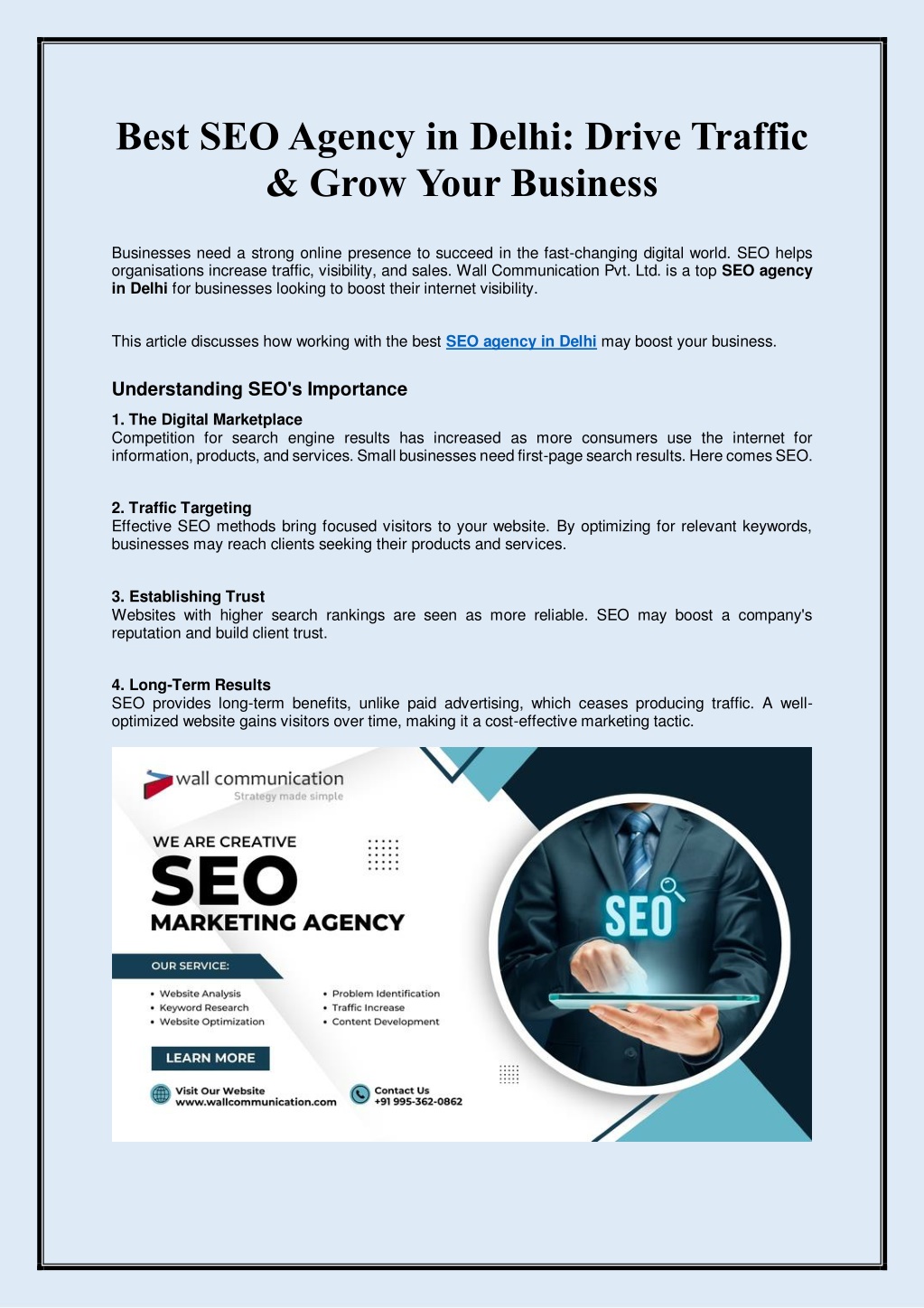 best seo agency in delhi drive traffic grow your l.w