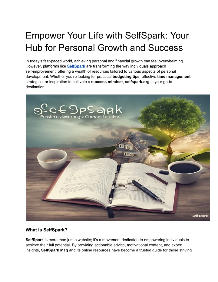 empower your life with selfspark your n.w