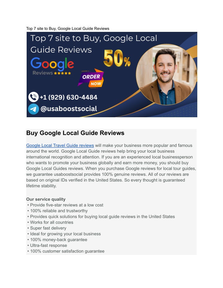 top 7 site to buy google local guide reviews n.w