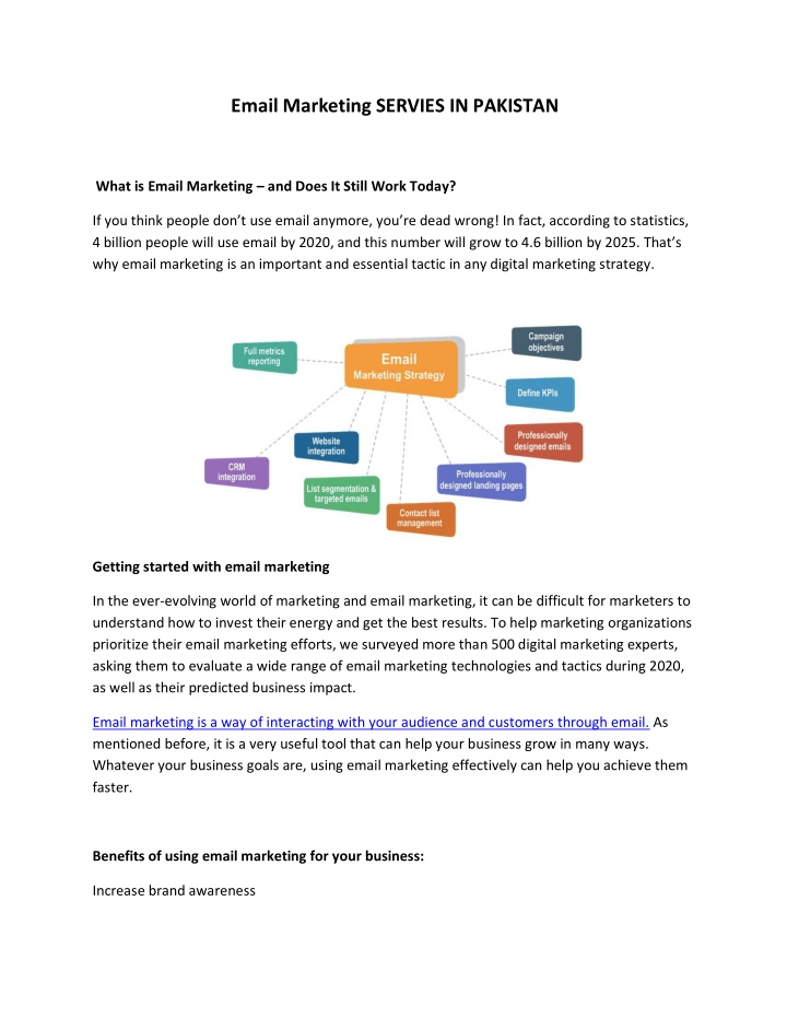 email marketing servies in pakistan n.w