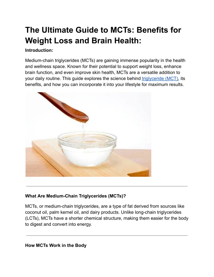 the ultimate guide to mcts benefits for weight n.w