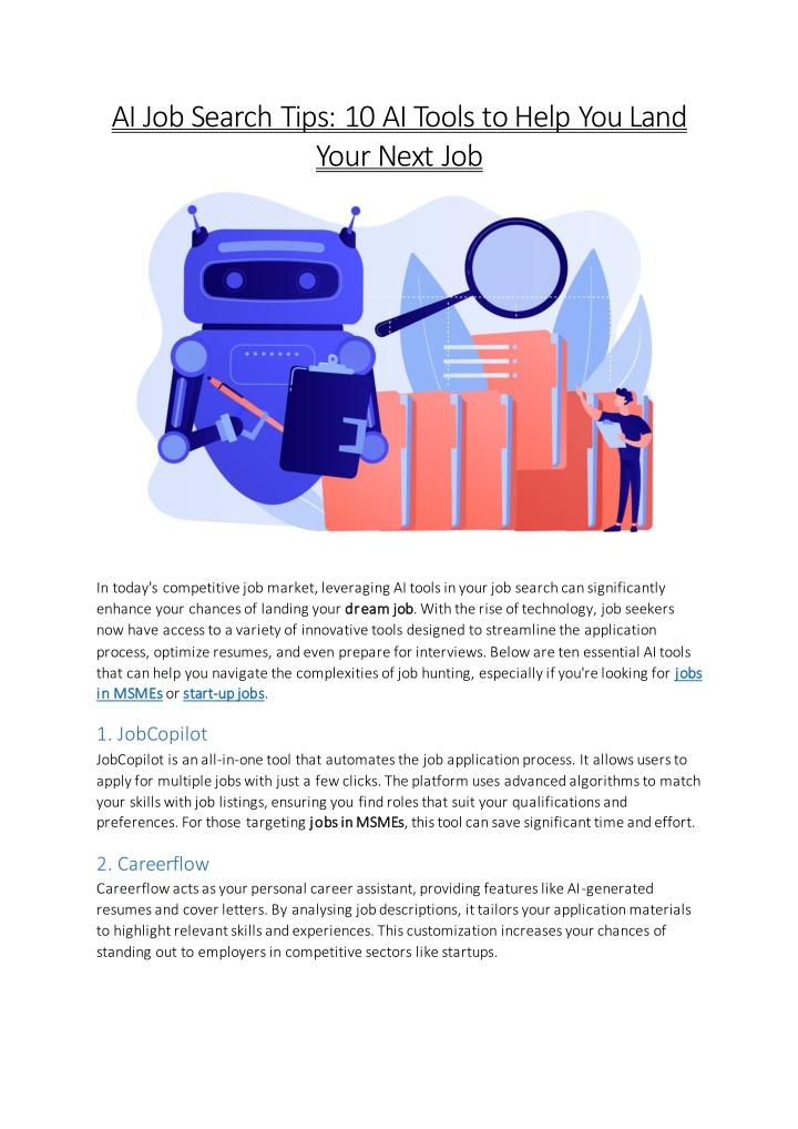 ai job search tips 10 ai tools to help you land n.w