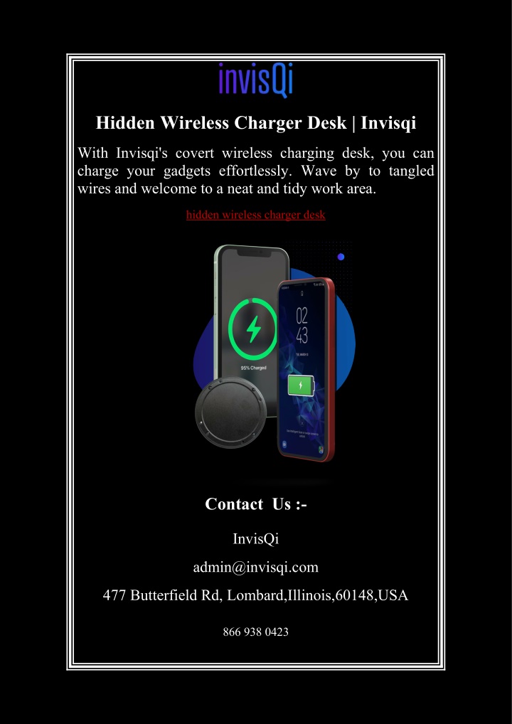 hidden wireless charger desk invisqi n.w