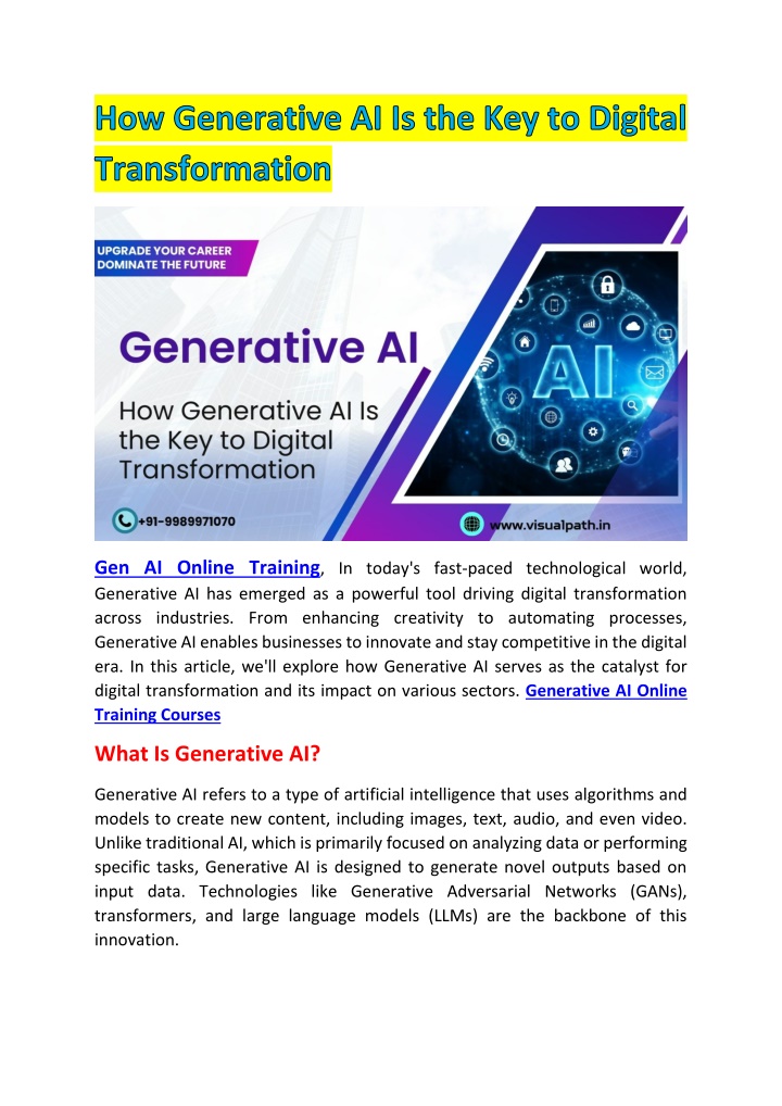gen ai online training in today s fast paced n.w