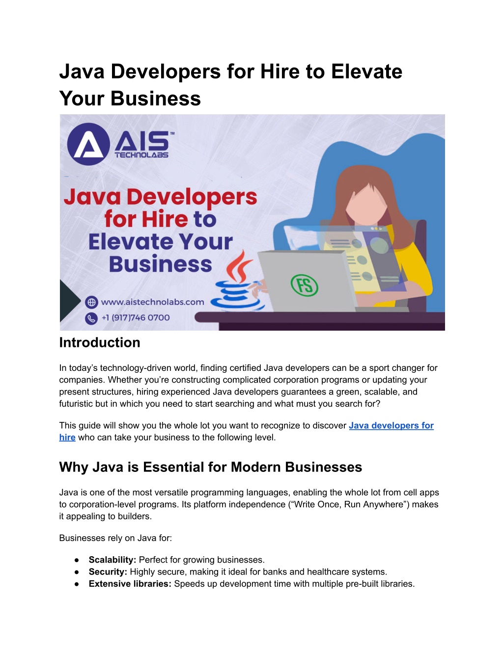 java developers for hire to elevate your business l.w