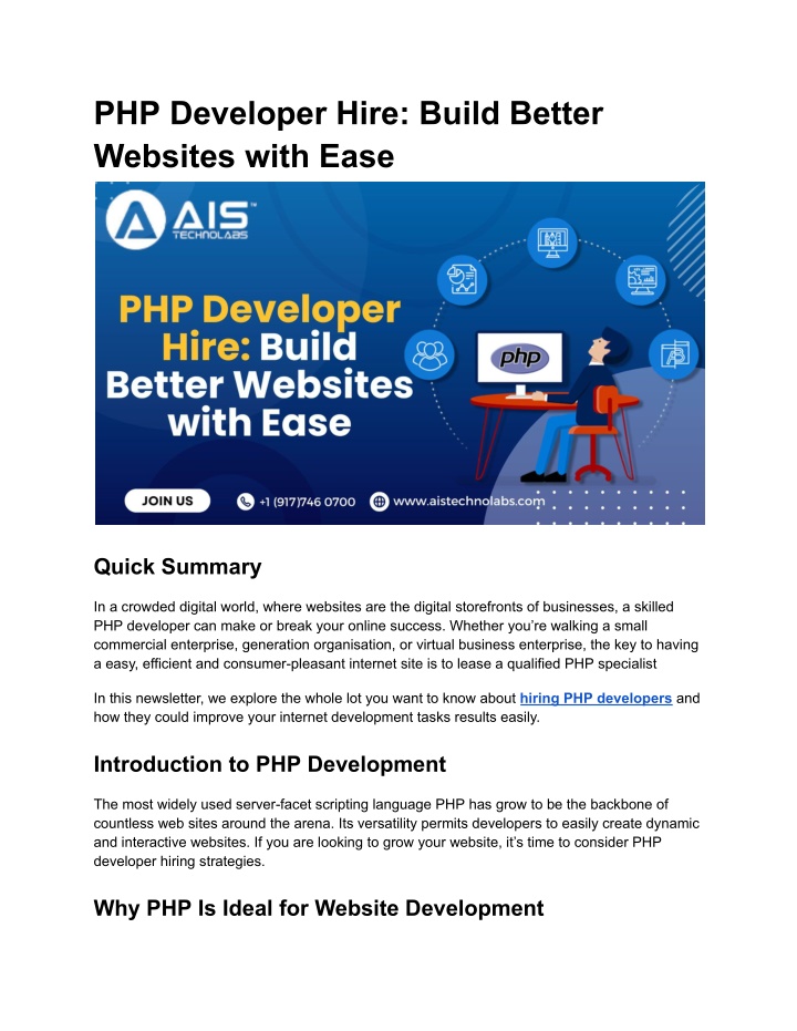 php developer hire build better websites with ease n.w