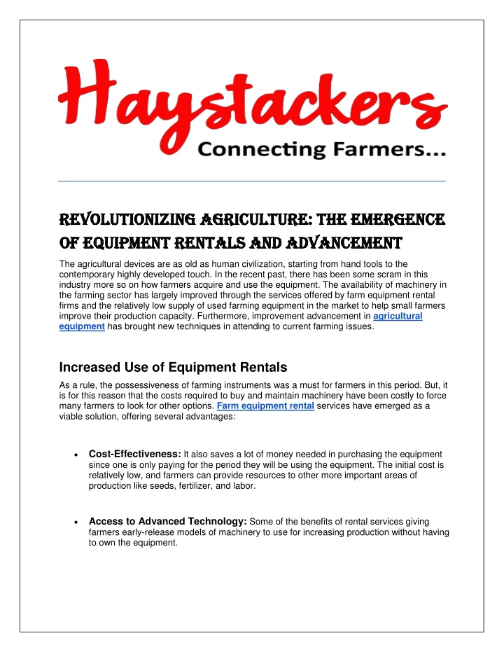 revolutionizing agriculture the emergence n.w