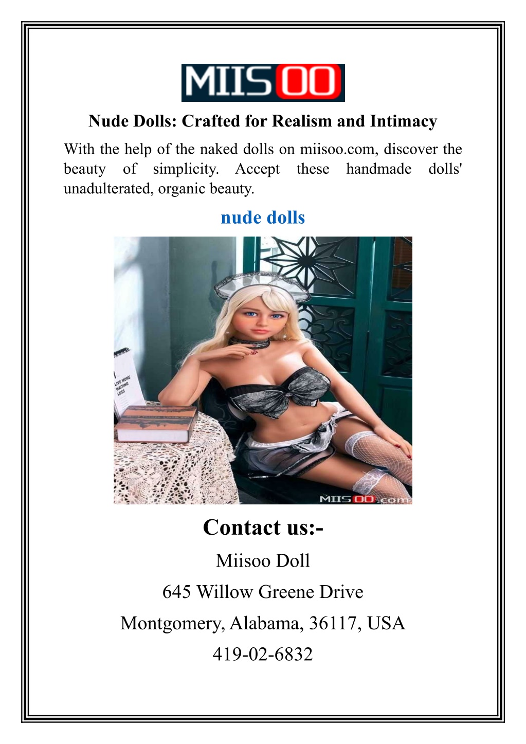 nude dolls crafted for realism and intimacy l.w