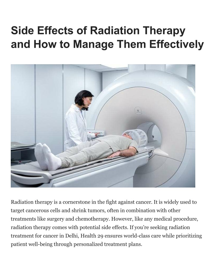 side effects of radiation therapy n.w