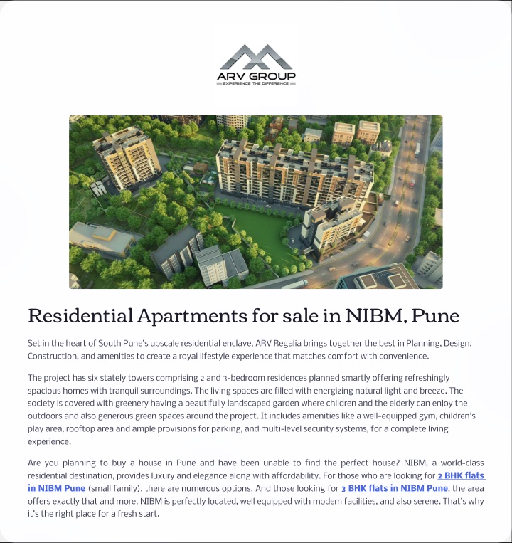 residential apartments for sale in nibm pune n.w