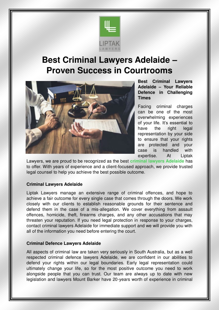 best criminal lawyers adelaide proven success n.w