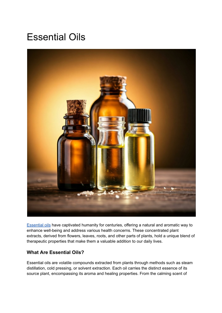 essential oils n.w